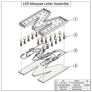 Enseigne lumineuse LED RGB entièrement personnalisable avec télécommande pour Gamers, fêtes d'enfants et discothèques - Product Image 3