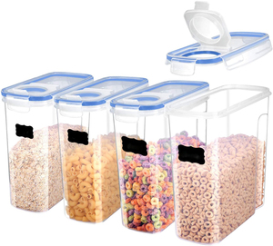 Airtight Food Storage Containers with Lids Air Tight Cereal Containers Kitchen Pantry Organization Ideal for Dry Food and Baking