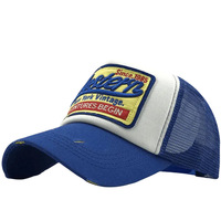 Nueva Gorra de Béisbol Unisex de 6 Paneles con Malla Transpirable y Combinación de Colores, Gorra Trucker con Bordado Transfronterizo