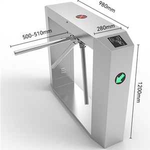 Tornello a tre bracci in acciaio inox 304 Zento Factory Direct, barriera di controllo accessi anti-schiacciamento e anti-intrusione per metropolitana - Product Image 2