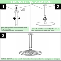 Bras de douche moderne de 16 pouces à fixation murale, sortie d'eau unique, en acier inoxydable 304, avec bride de joint droite pour toilettes, extérieur et hôtels