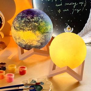 Tự làm 3D vẽ tay Hành Tinh mặt trăng ánh sáng ban đêm tùy chỉnh sáng tạo cá nhân với đèn LED trắng Để Nghiên Cứu - Product Image 2