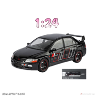 Modèle de voiture en alliage JLF 1:24 EVO9 Latte Art, jouet pour enfants, modèle de voiture en métal décoratif de collection, modèle de voiture de sport avec son et lumière
