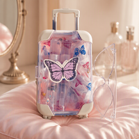 Meilleures ventes - Mini valise rectangulaire en plastique ABS rigide de haute qualité, personnalisable, pour bonbons, cils, épaisseur 3 mm, couvercle transparent, boîte UV
