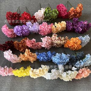 Fleur artificielle en soie d'hortensia à 5 têtes Jinxi, décorations pour mariage et maison, ornement de vitrine - Product Image 3