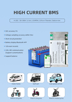 Carte BMS intelligente 48V 15S 100A pour batterie LiFePO4, BMS 100A avec application pour pack de batteries au lithium pour rickshaw électrique