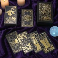 Cartes de tarot dorées 2026, jeu complet de 78 cartes, jeu Rider-Waite, édition officielle pour débutants