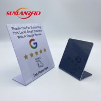 SUNLAN Google Review Card Plaque NFC pour Google Reviews NTAG 213 215 NFC Menu Stand Plate Google Review Display RFID NFC Stand