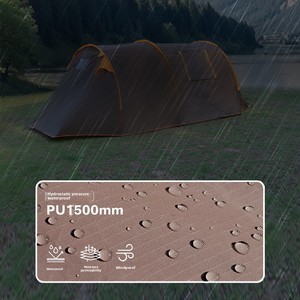 Tente tunnel familiale d'extérieur pour 5 à 8 personnes, camouflage trois saisons, respirante, en polyester, installation rapide, <span class=keywords><strong>grande</strong></span> capacité, épaissie - Product Image 4