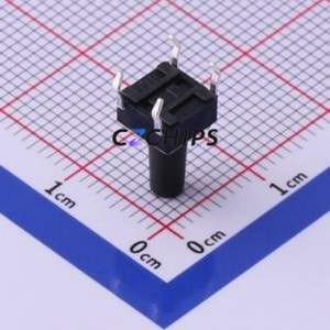 UK-B0202-G11-DP25 Tactile Switch Through hole-4P,6x6mm Switch Single Pole Single Throw Round Button 2.5N Through Hole - Product Image 2