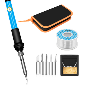 Thiết Bị Điện Tử Có Thể Điều Chỉnh Nhiệt Độ Hàn Công Cụ Hàn Sắt Công Cụ Thiết Lập Với 5Pcs Hàn Lời Khuyên Và 50G Dây Hàn - Product Image 1