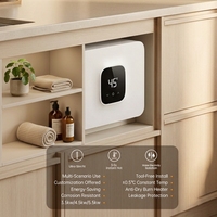 Chauffe-eau électrique compact 4,5 kW, fin, à commande tactile, étanche IPX4, chauffage rapide, affichage LED, élément chauffant en aluminium moulé