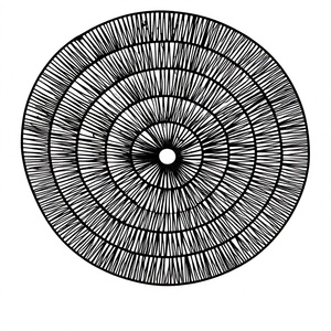 Grande assiette murale décorative en jonc de mer noir traditionnel tissé à la main, motif soleil éclatant, édition anniversaire pour salon, noir mystique - Product Image 1