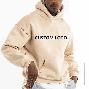 Sudadera Personalizada con Logotipo, 500GSM, Tejido Terry Grueso, Estilo Urbano, para Hombre, Talla Grande, Sin Cordones, Alta Calidad, 100% Algodón - Product Image 1