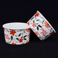 Gobelets en papier pour crème glacée avec couvercle, coupes à dessert en papier, bols en papier, gobelets jetables, bols à salade en papier kraft