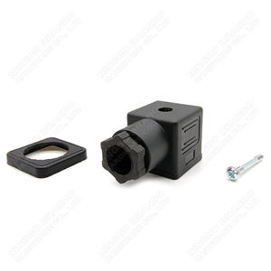 Ip65 din 43650 एक mpm 18 मिमी काले सोलेनोइड वाल्व कनेक्टर 2p + e 3p + e - Product Image 1