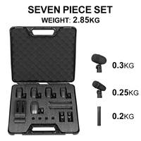 Factory Direct Sales 7 Pieces Musical Instrument Mic Metal Wired Dynamic Drum Mic for Horns Stage Show