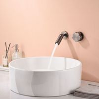 Nouvelle Arrivée 2026 – Robinet de lavabo encastré mural moderne deux pièces avec cartouche céramique en laiton pour maison et hôtel