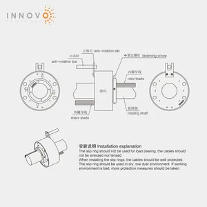 SRH1235-6 Industrial SRH Standard Through-Bore Slip Ring Customized L29.5mm 6 Circuits