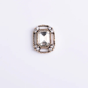 Vintage Metal Cristal Rhinestone Botón Encantos Accesorios DIY Fabricación de joyas - Product Image 3