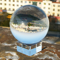 Boule de cristal K9 transparente avec support, accessoire pour objectif photo, gravée au laser, boules décoratives Feng Shui pour des prises de vue magiques et des cadeaux