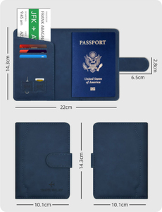 Dompet Pemegang Paspor untuk Pria, Dompet Kulit Tipis untuk Paspor, Cocok untuk Perjalanan Keluarga - Product Image 5