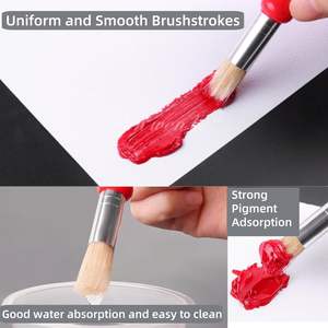 4 pièces pinceaux pour tout-petits pinceaux Chubby Easy Grip pour enfants grand préscolaire lavable petit ensemble <span class=keywords><strong>de</strong></span> mini pinceaux en plastique - Product Image 3