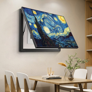 Nordic Home Decor Punch Free PS <b>Framed</b> Electric Meter Box <b>Wall</b> Art Van Gogh Abstraction Print Distribution Box Hanging Painting - Product Image 5