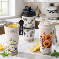 Geschäftsgeschenk Graviertes Logo Maiglöckchen Edelstahl Vakuum-Thermobecher Kältebeständiger Kaffee-Becher Hochwertiger Kinderbecher