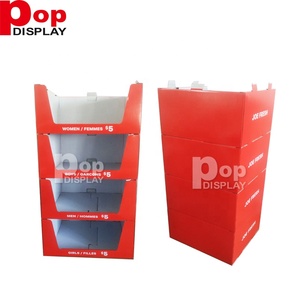 Tùy chỉnh in ấn POS tông <span class=keywords><strong>Dump</strong></span> <span class=keywords><strong>bin</strong></span> siêu thị giấy hiển thị quảng cáo kết hợp Rack hiển thị - Product Image 4