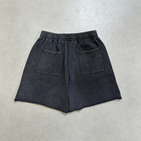 Short en molleton français 320 g/m², style streetwear, délavage vintage, personnalisable, MOQ 30