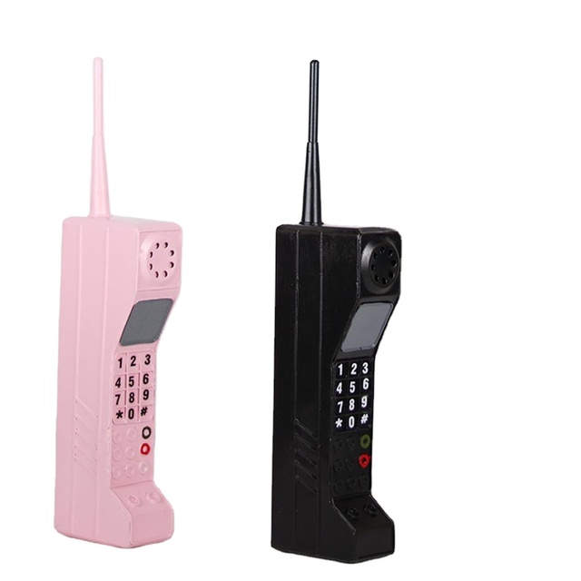 Bar Retro Telephone Model Metal Vintage Classic Brick Cell Phone Decoration Crafts Old Fashioned Mobile Phone Photography Props