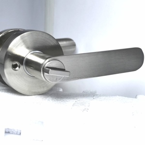 Chất Lượng Tốt Thép Không Gỉ Bằng Gỗ Nội Thất Bên Ngoài Cửa Khóa Núm Xoay Mở Khóa Và Xếp Núm Đòn Bẩy Xử Lý Ba Thanh Ổ Khóa - Product Image 3