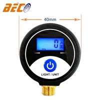 Beco YQD40 40mm Electronic Digital Pressure Gauge 1% Accuracy M8x0.75 Thread 200psi Measurement Range
