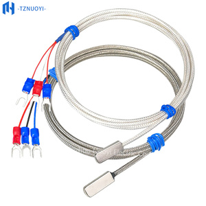 مستشعر حرارة RTD بلاتيني مقاوم للماء <span class=keywords><strong>PT100</strong></span> بـ 2 أو 3 أو 4 أسلاك، مسبار من الفولاذ المقاوم للصدأ ذو سطح لاصق - Product Image 6