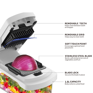 <b>Multifunctional</b> Fruit & <b>Vegetable</b> Kitchen Gadget Salad <b>Cutter</b> Chopper Fruit Slicer Grater Shredder With Drain Basket - Product Image 5