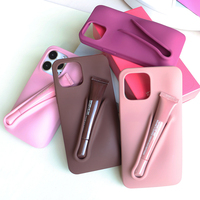 Étui mignon en silicone brillant à lèvres rouge à lèvres pour iPhone 13 14 15 Pro Max pour Apple 16 Plus 7 Plus XS housses de téléphone portable Design de luxe