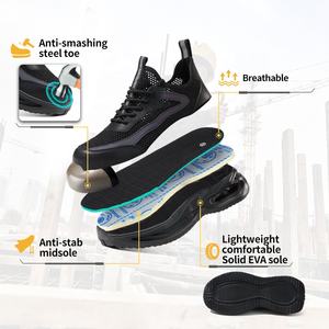 Chaussures de sécurité tendance FANGHU EAGLE pour hommes, respirantes, à embout en acier, imperméables, été automne, anti-perforation, semelle intermédiaire en maille - Product Image 2