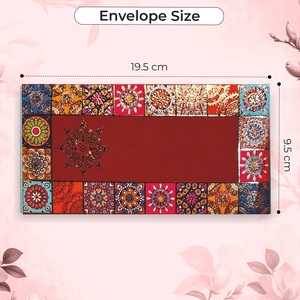 Sobre de lujo para dinero de boda, el más vendido, Shagun Hongbao Lai Si, paquete rojo para regalo en efectivo, de la colección india de regalos monetarios. - Product Image 4