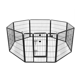 Heavy Duty in metallo cane esercizio penna 8 pannelli <span class=keywords><strong>Dog</strong></span> Playpen Pet cuccia gioco per animali domestici penna recinzione per cani - Product Image 1