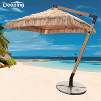 Parasols pour glamping parapluies d'extérieur jardin parasol de plage en paille résistant au vent