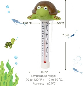 Thermomètre <span class=keywords><strong>de</strong></span> <span class=keywords><strong>bain</strong></span> flottant en forme d'animal <span class=keywords><strong>de</strong></span> grande taille, en plastique, résistant aux chocs, avec cordon, pour l'extérieur et l'intérieur - Product Image 2