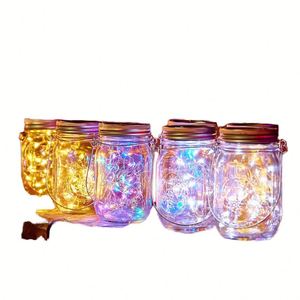 High Quality Waterproof LED Light for <b>Garden</b> Christmas Starry Outdoor Fairy <b>String</b> Solar Mason Jar IP65 Glass High-Grade - Product Image 1