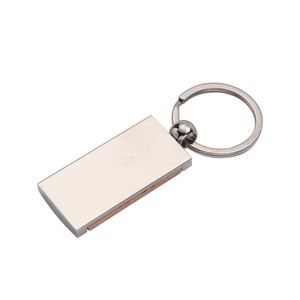 Porte-clés rectangulaire en bois durable, double face, avec logo gravé au laser, grain de bois, prix usine OEM, vente en gros - Product Image 3