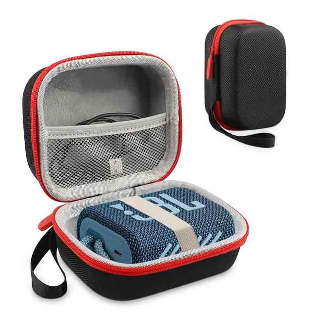 New Arrival Lightweight EVA Speaker Storage Box Custom Logo Printing Waterproof Shockproof Protective Case for Outdoor Black