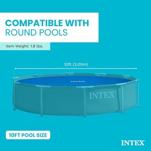 Couverture solaire <span class=keywords><strong>INTEX</strong></span> 28011E pour piscines Easy Set à structure métallique de 10 pieds – Isole l'eau, réduit l'évaporation et les débris - Product Image 3