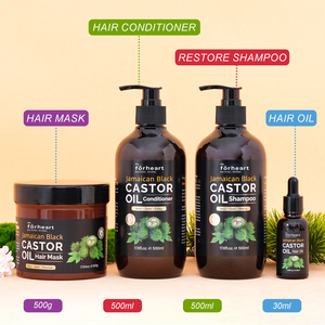 Shampoo all'Olio di Ricino Nero Giamaicano Biologico con Etichetta Privata, Balsamo Senza Risciacquo per Saloni di Bellezza, Cura dei Capelli Ricci - Product Image 1