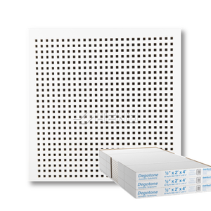 Plaques de <span class=keywords><strong>plafond</strong></span> suspendu en plâtre peintes en blanc 60*60mm, bord carré, âme en plaque de plâtre de haute qualité avec grille métallique - Product Image 4