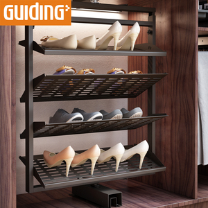 <span class=keywords><strong>Zapatos</strong></span> de plataforma de almacenamiento en Rack organizador de armario de gabinete estantes telescópicas estante giratorio zapato titular - Product Image 1