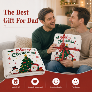 <span class=keywords><strong>Manta</strong></span> de Franela Personalizada de 280 g/m², MOQ 1, <span class=keywords><strong>Manta</strong></span> de Lana con Diseño Navideño de Santa Claus y Muñeco de Nieve para Dropshipping, Regalo Navideño - Product Image 5